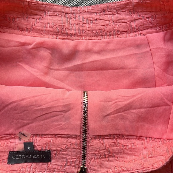 🌺 Vince Camuto Pleated Midi A Line Skirt in shade Tropic Guava, Size: 8 - Picture 14 of 17